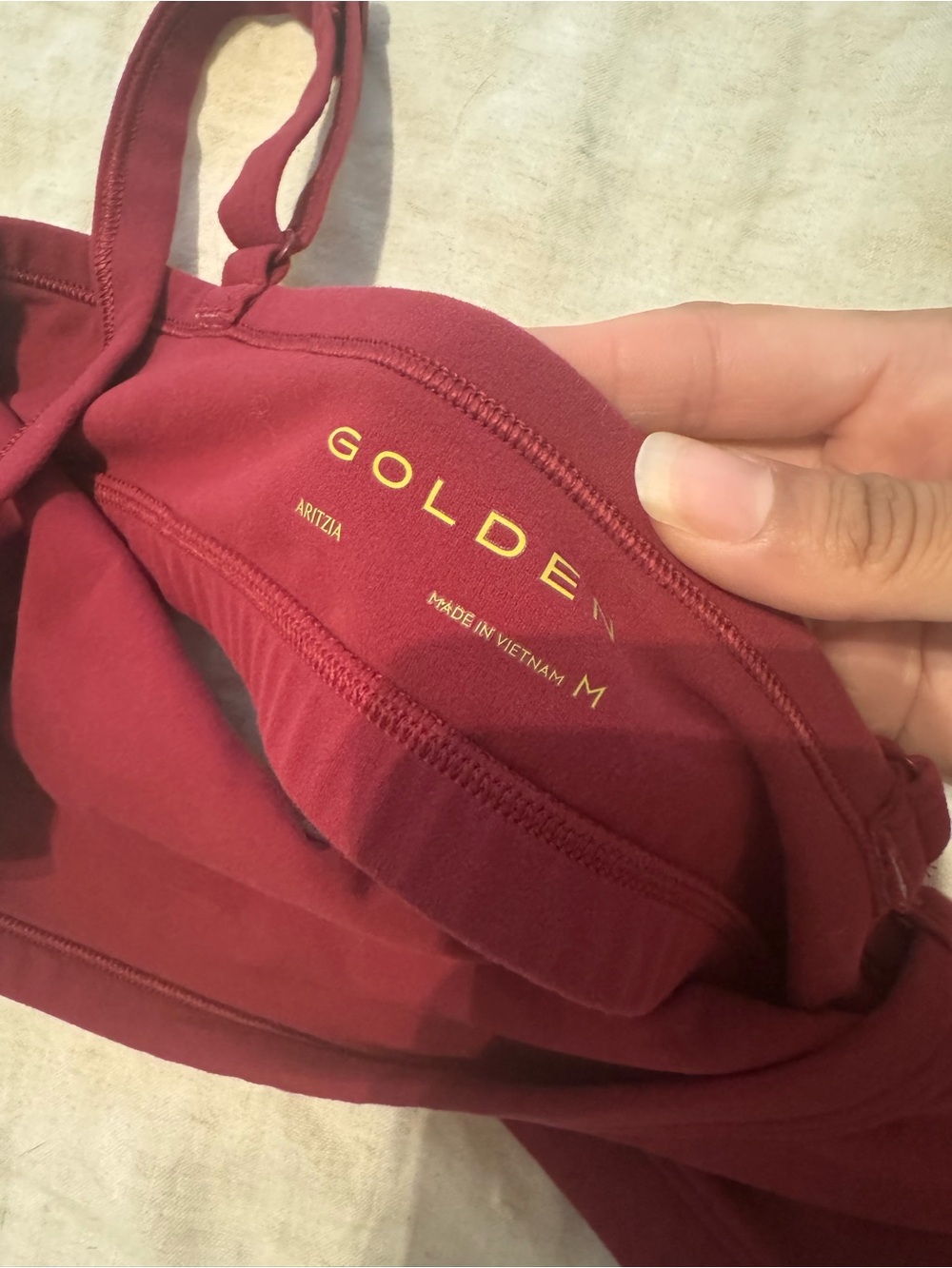 Aritzia Scoop Bralette - Wine Red - Picture 3 of 3